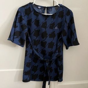 COPY - Chase Bank Lands End Tie Waist Blouse